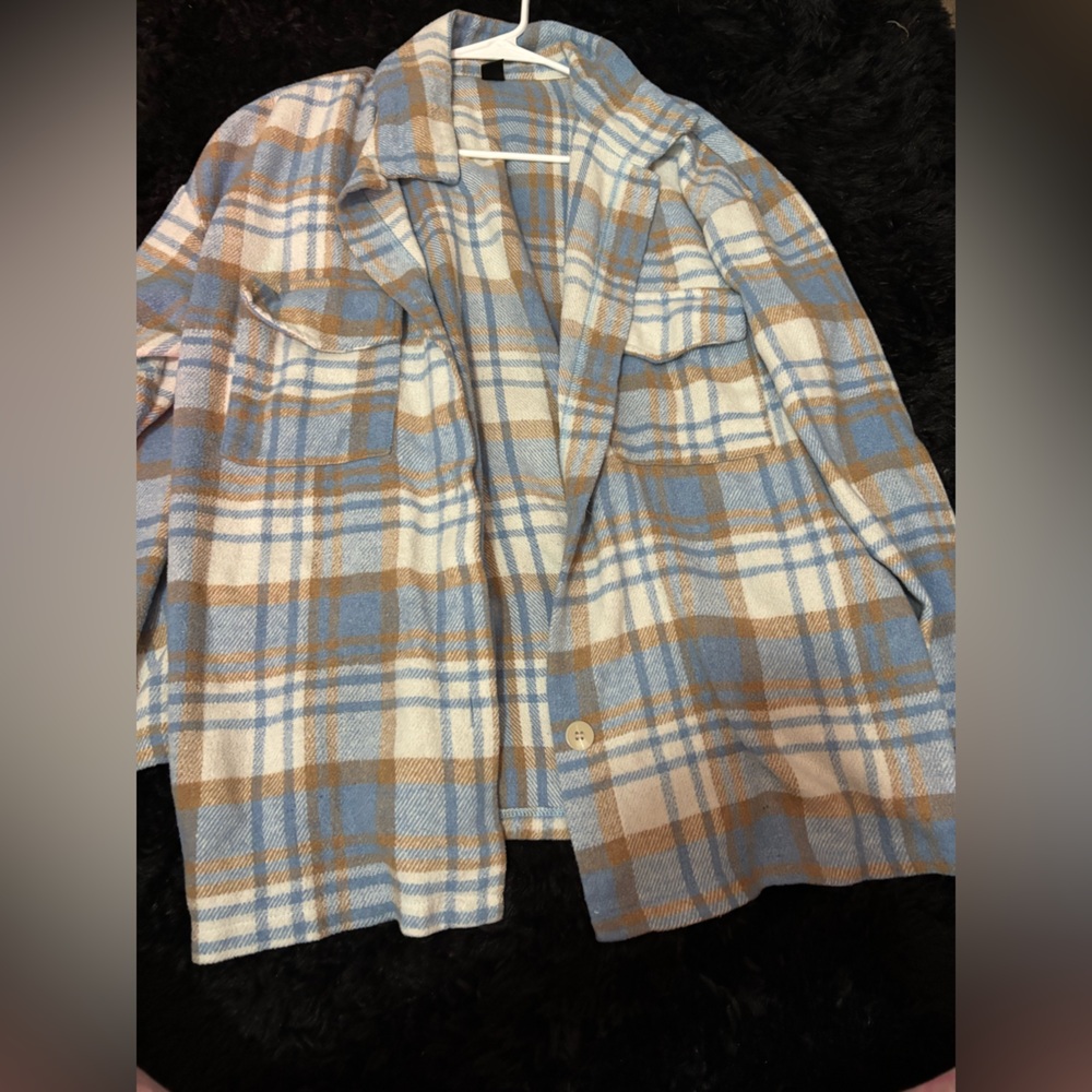 Plaid Button-Up Coat